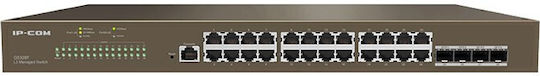 IP-COM G5328F Managed L3 PoE Switch with 24 Gigabit Ethernet Ports (1Gbps) and 4 SFP Ports