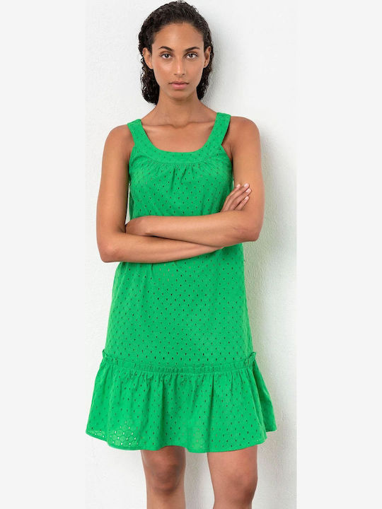 Vamp Feminin Scurt Rochie de Plajă Verde