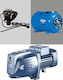 Pedrollo MONTAGE JSWm 2AX + Single Phase Water Pressure Pump with Horizontal 100 Litre Container 1.25hp