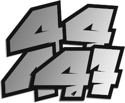 UFO Stickers Set Silver