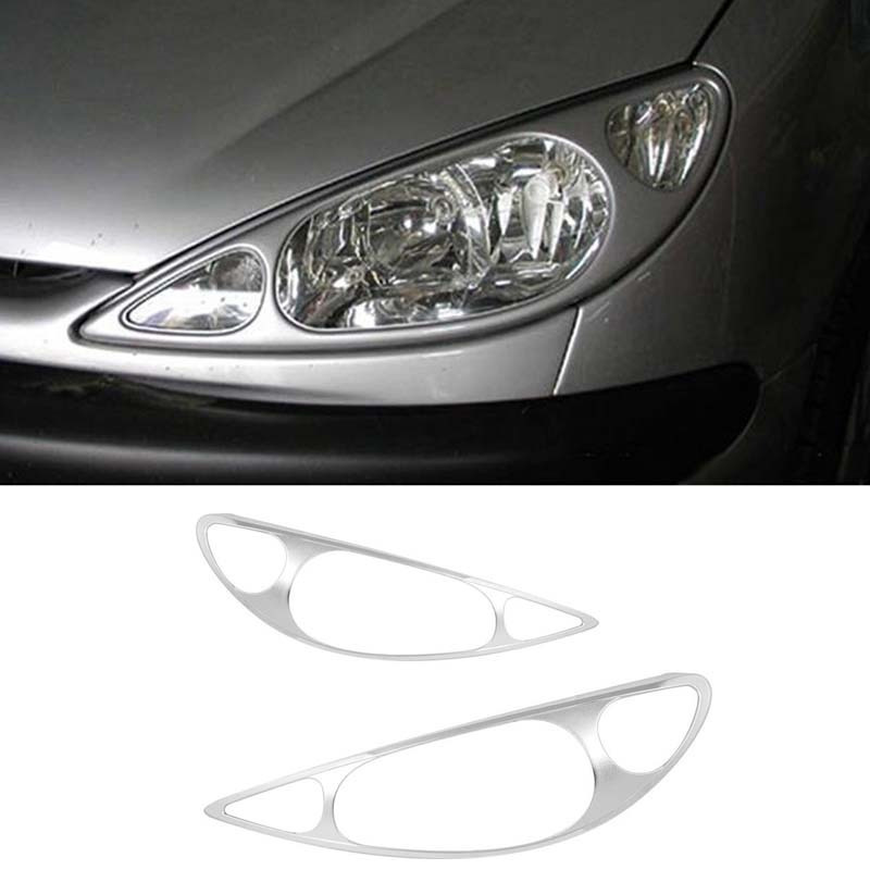 Motordrome Front Headlights Eyebrows for Peugeot 206 0016237