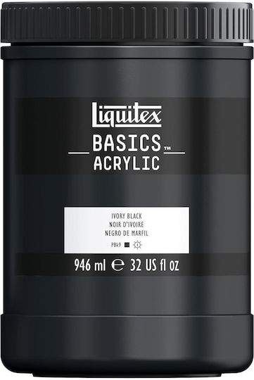 Liquitex Basics Сет акрилни бои за живопис 244 Ivory Black 946мл 1бр