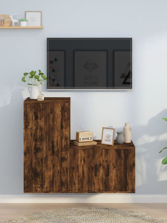 Living Room TV Unit Smoky Oak L57xW34.5cm