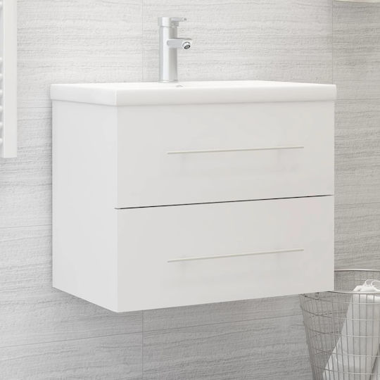 vidaXL Шкаф със Мивка Д60xШ38.5xВ48см Бял