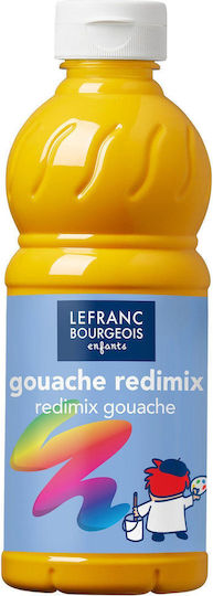 Lefranc Bourgeois Redimix Gouache Tempera Paints 176 Bright Yellow in Bottle 500ml 1pcs