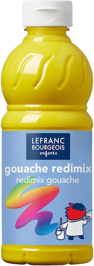 Lefranc Bourgeois Redimix Gouache Tempera Paints 153 Primary Yellow in Bottle 500ml 1pcs