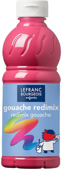 Lefranc Bourgeois Redimix Gouache Tempera Paints 354 Tyrien Rose in Bottle 500ml 1pcs