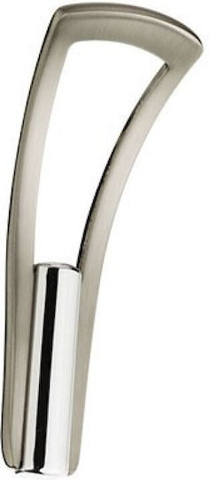 Viobrass Metal Wall Hanger Matte Nickel 4x7.7cm 1pc