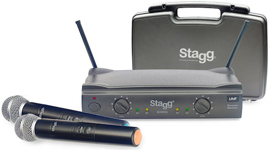 Stagg SUW-50-MM-FH Set Drahtlos Kondensatormikrofon Handgemacht für Gesang