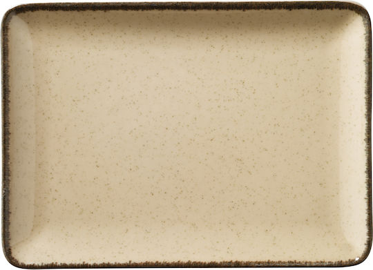 Kutahya Porselen Teller Untiefe Rechteckig aus Porzellan Cinnamon 27x20cm