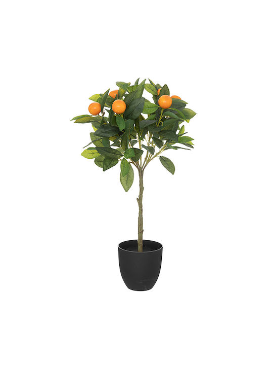 Spitishop Τεχνητό Φυτό σε Γλάστρα Πορτοκαλιά 62cm