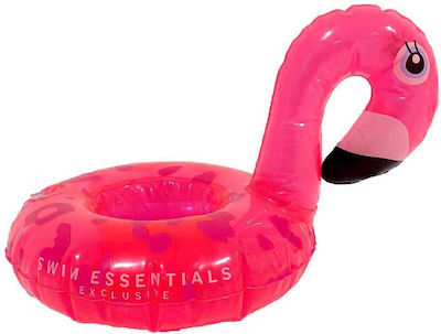 Swim Essentials Neon Panterprint Flamingo Φουσκωτή Θήκη Ποτού Ροζ 17εκ.