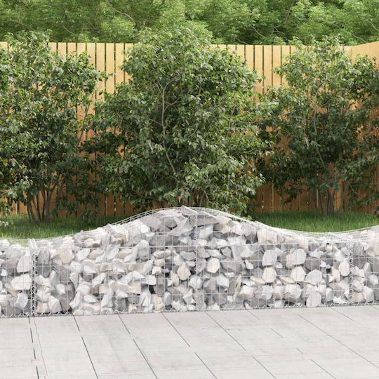 vidaXL Кутия Gabin за Ограда на Градина от Стомана 50x50x60бр 200бр Сребрист