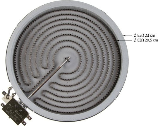 Ego Keramische Brenner 230mm-2300 Watt 2 Enden
