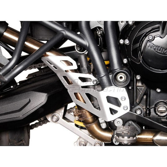 SW-Motech Motorcycle Exhaust Protector Honda XR Triumph Tiger 800 Yamaha XC Silver