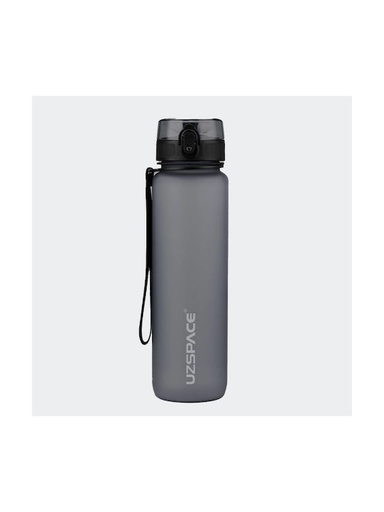 Uzspace Frosted Hydration Measured Leak Proof Water Bottle Wasserflasche Kunststoff 1000ml Schwarz