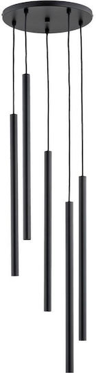 Alfa Collet Pendant Light Black for 5 Bulbs G9