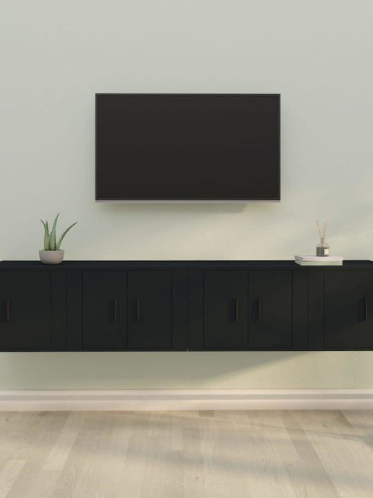 Particle Board TV Furniture Black L57xW34.5xH40cm