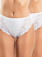 A.A UNDERWEAR Cotton Women's Slip 2Pack with Lace White