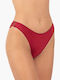 A.A UNDERWEAR Cotton Women's Brazil Seamless with Lace Burgundy