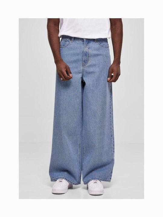 90's Men's Jeans Pants with Loose Fit Blue