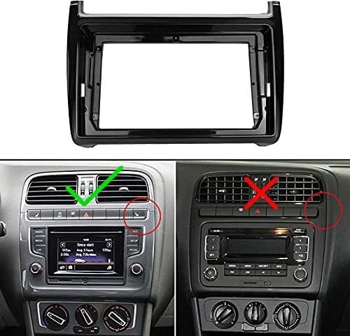 Ice DIN Fascia Panels 2 Din Compatible with Screen 9" for Volkswagen Polo 2009-2019