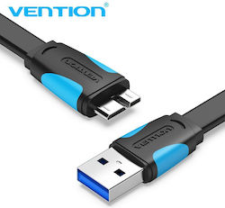 Vention Flach USB 3.0 auf Micro-USB-Kabel Schwarz 1m (VAS-A12-B100) 1Stück