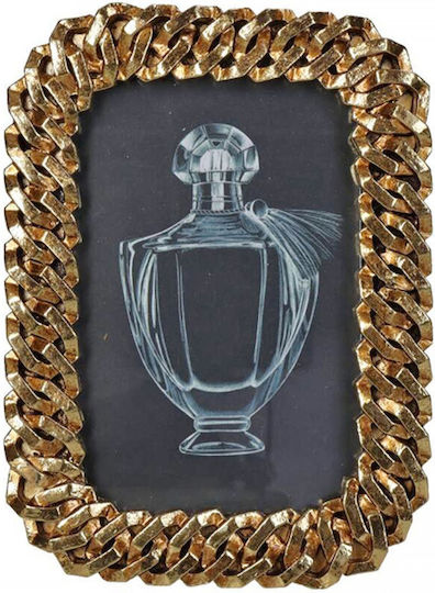 Zaros Kunststoff Fotorahmen mit Goldenem Rahmen