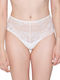 Luna High-waisted Women's Slip with Lace Ivory