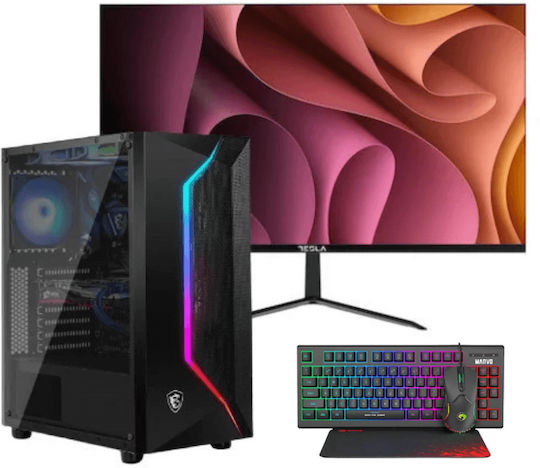 Vengeance Ghost L5 MSI Edition Gaming Desktop PC Core i5 13400F 16GB DDR4 480GB SSD GeForce RTX 4070 No Operating System and Tesla 24MC625BF Monitor