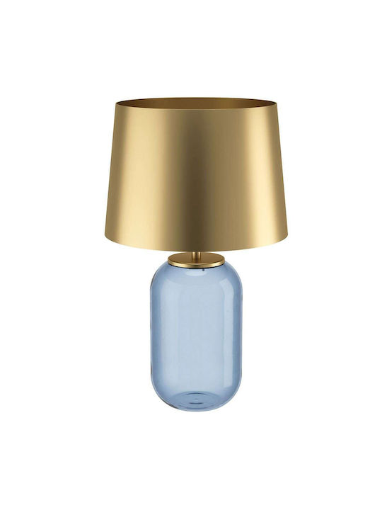 Eglo Cuite Metal Table Lamp for Socket E27 with Gold Shade and Blue Base