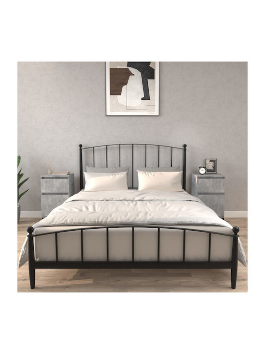 Noptiere Metalice Beton gri 2buc 40x35x70cm