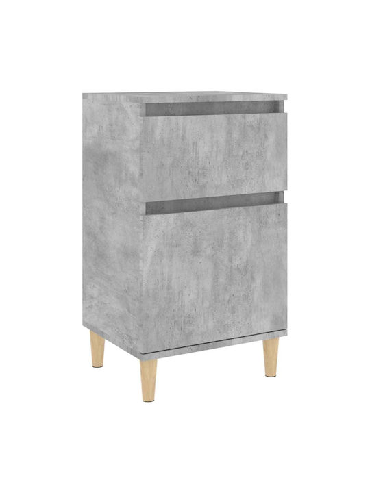 Wooden Bedside Table Gray 40x35x70cm