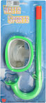 Beach mask with snorkel in green color - 000301G