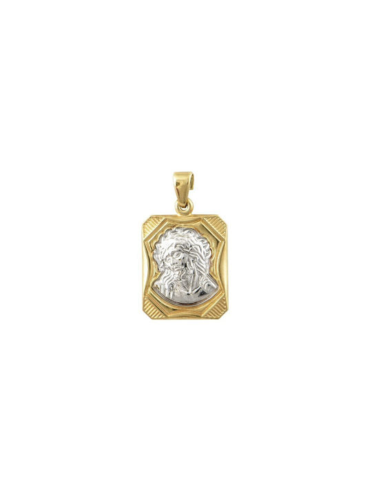 Yellow and white gold 9K amulet (FY000153)