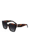 Longchamp Women's Sunglasses with Brown Tartaruga Plastic Frame and Gray Gradient Lens LO732S 230