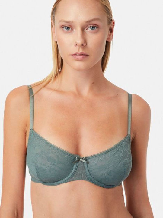 Bra without Padding Underwire Khaki