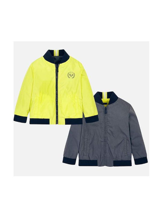 Mayoral Windproof Boys Casual Jacket Yellow Double Sided