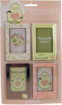 Nici Avocado Rechteckig Set von Magneten 1pcs