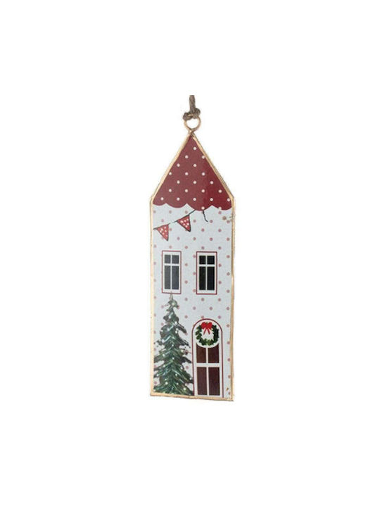 Synchronia Weihnachtsbaum-Anhänger Haus Mehrfarbig 10x16cm