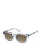 Zadig & Voltaire Women's Sunglasses with Gray Plastic Frame and Brown Gradient Lens
