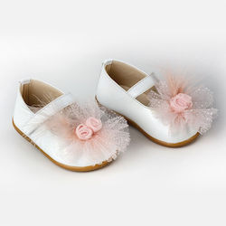 Ever Kid White Baptism Leather Pumps