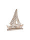 Decorative Boat On Wooden Base 27x33cm