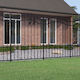 vidaXL Metal Fence Railings with Spears in Black Color 1.9x2.39m
