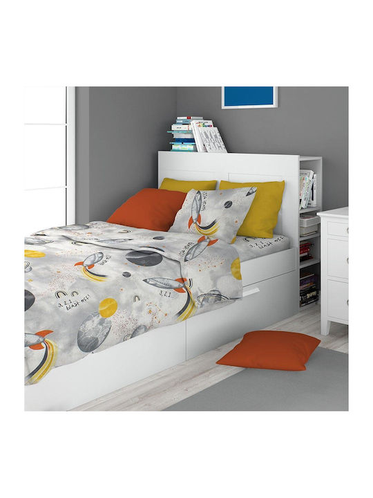 Dimcol Față de pernă pentru copii din bumbac 100% 50x70cm Gri