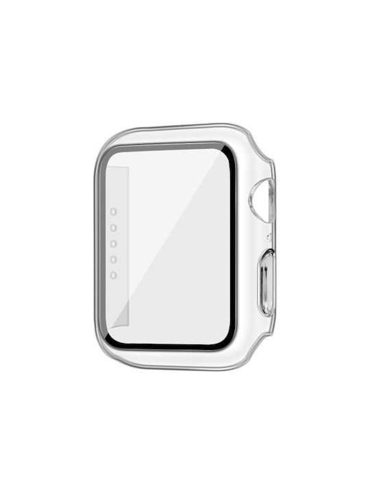 Imak Plastic Case with Tempered Glass Transparent Colour for Apple Watch 45mm
