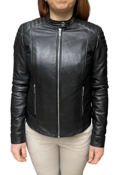 BO-TEXAS WOMEN'S BLACK LEATHER JACKET