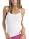 Women's T-Shirt with Spaghetti Strap White