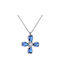 14K White gold women's cross with chain