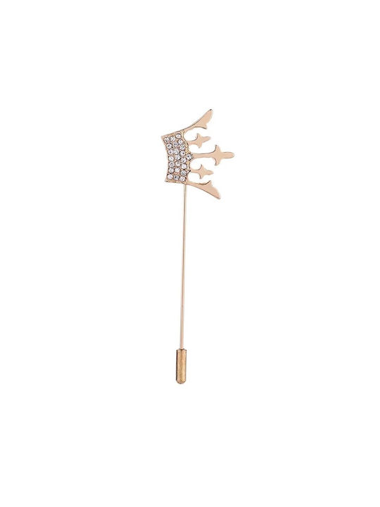 LAPEL PIN GOLD WITH CROWN PATTERN LGD-PIN/30